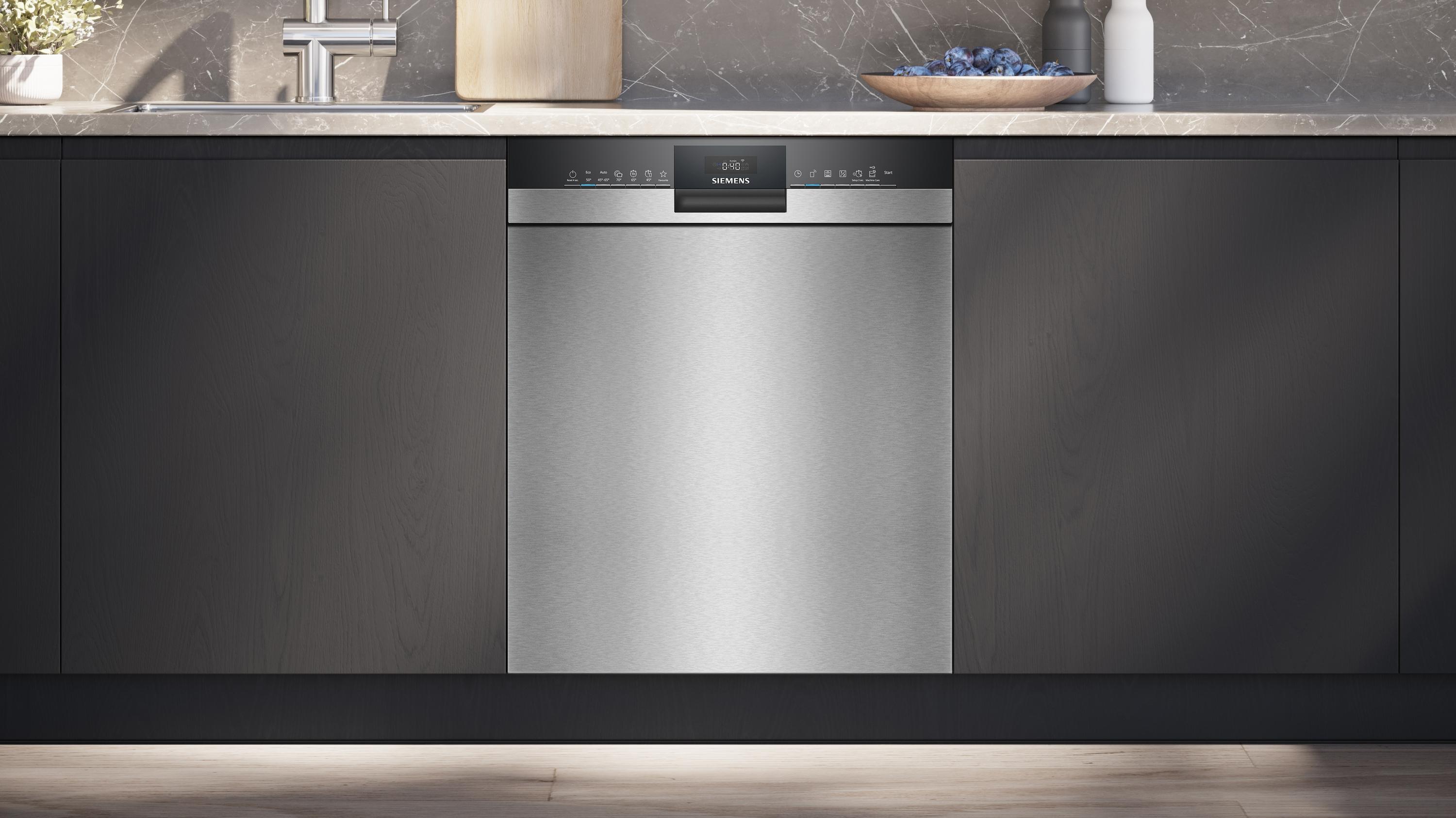 Siemens SN43ES04TE iQ300, Unterbau-Geschirrspüler, 60 cm, Gebürsteter Stahl
