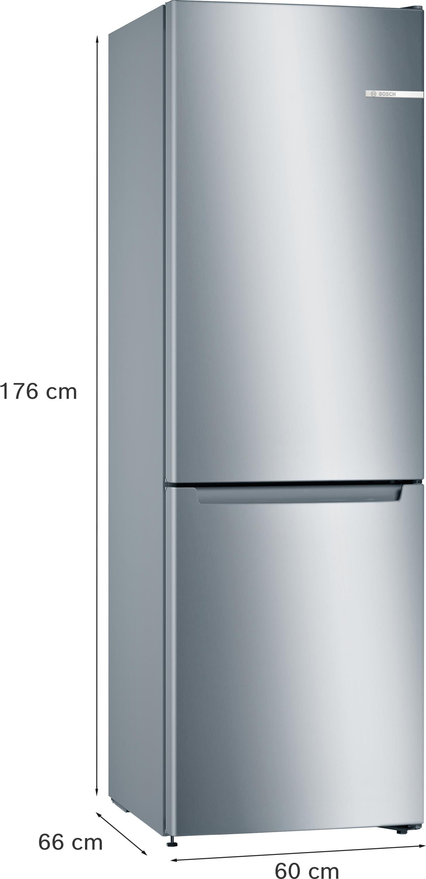 Bosch Serie 2 KGN33NLEB Kühl- und Gefrierkombination Freistehend 282 l E Edelstahl