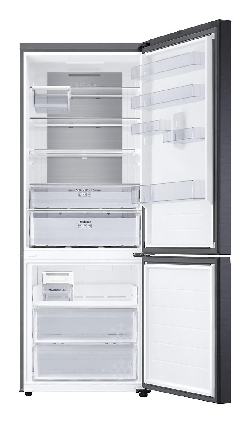Samsung RB53DG706AB1EF Stand Kühl-Gefrierkombination 76 cm breit, 538 L, No Frost+, AI Energy Mode, Urlaubsschaltung, Twist Ice Maker, Premium Black Steel