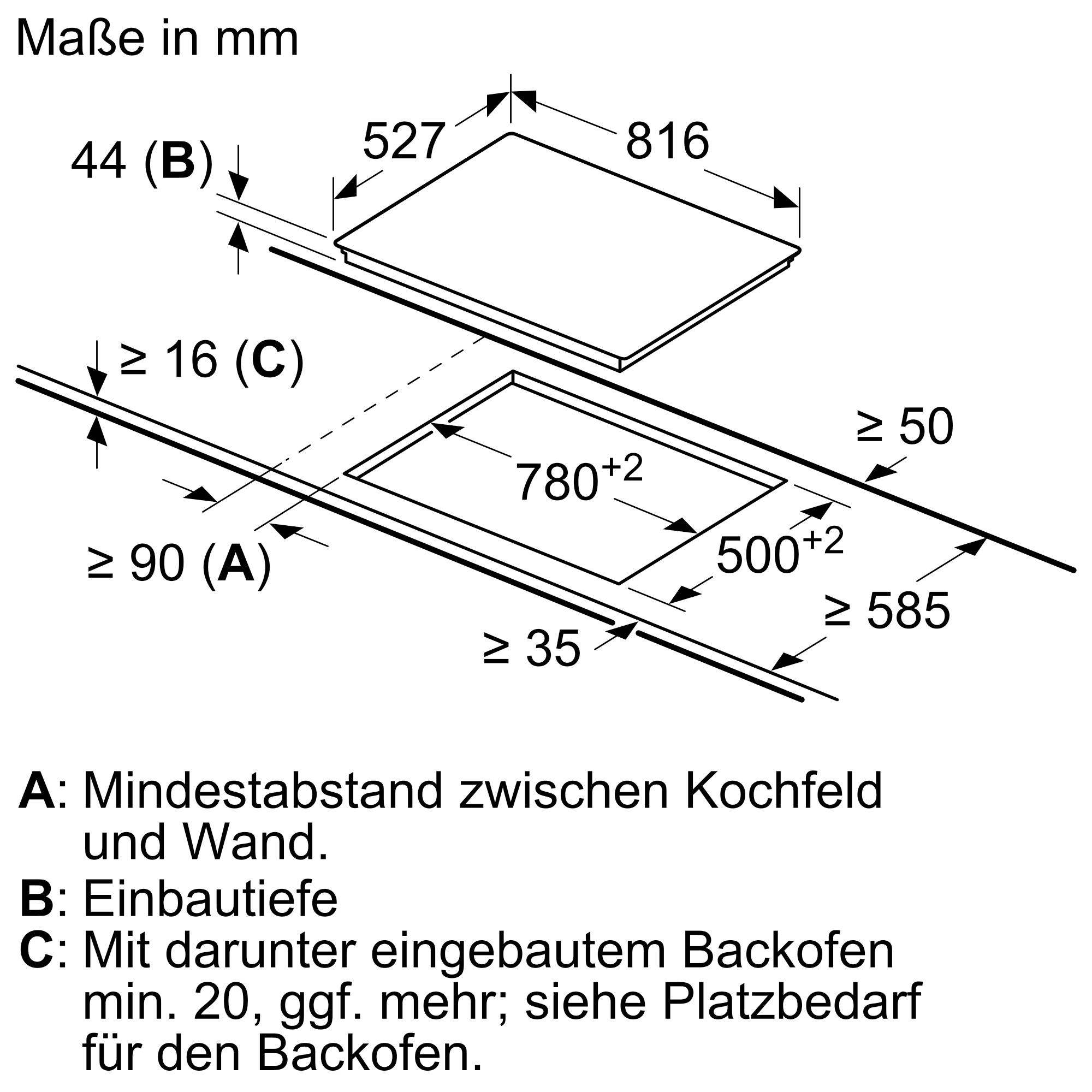 Bosch PKM875DP1D Serie 8 Autarkes Glaskeramikkochfeld, 80 cm breit, Alurahmen, DirectSelect Premium, CombiZone, PowerBoost
