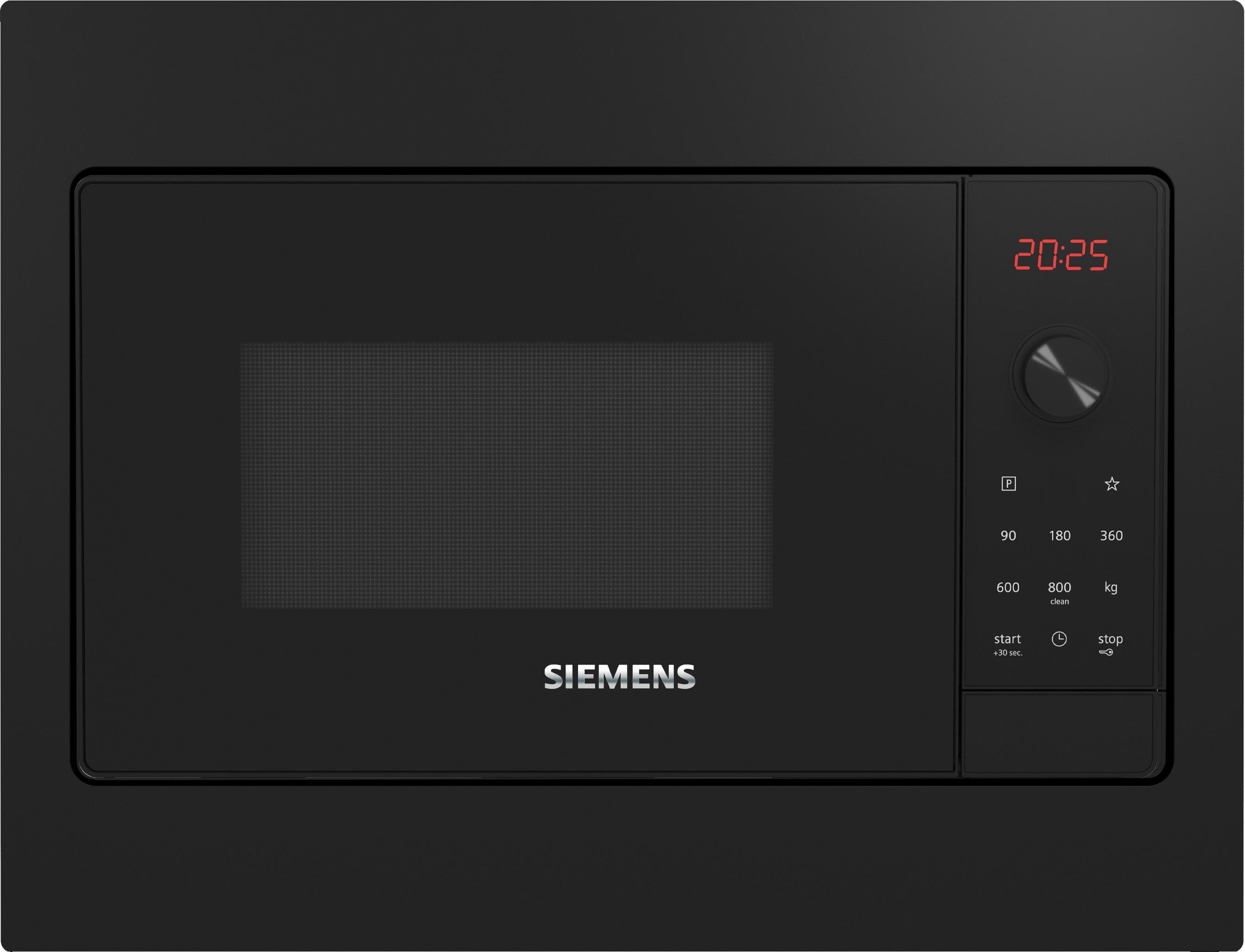 Siemens BF523LMB3 iQ300 Einbau-Mikrowelle, 800 Watt, Türanschlag links, schwarz