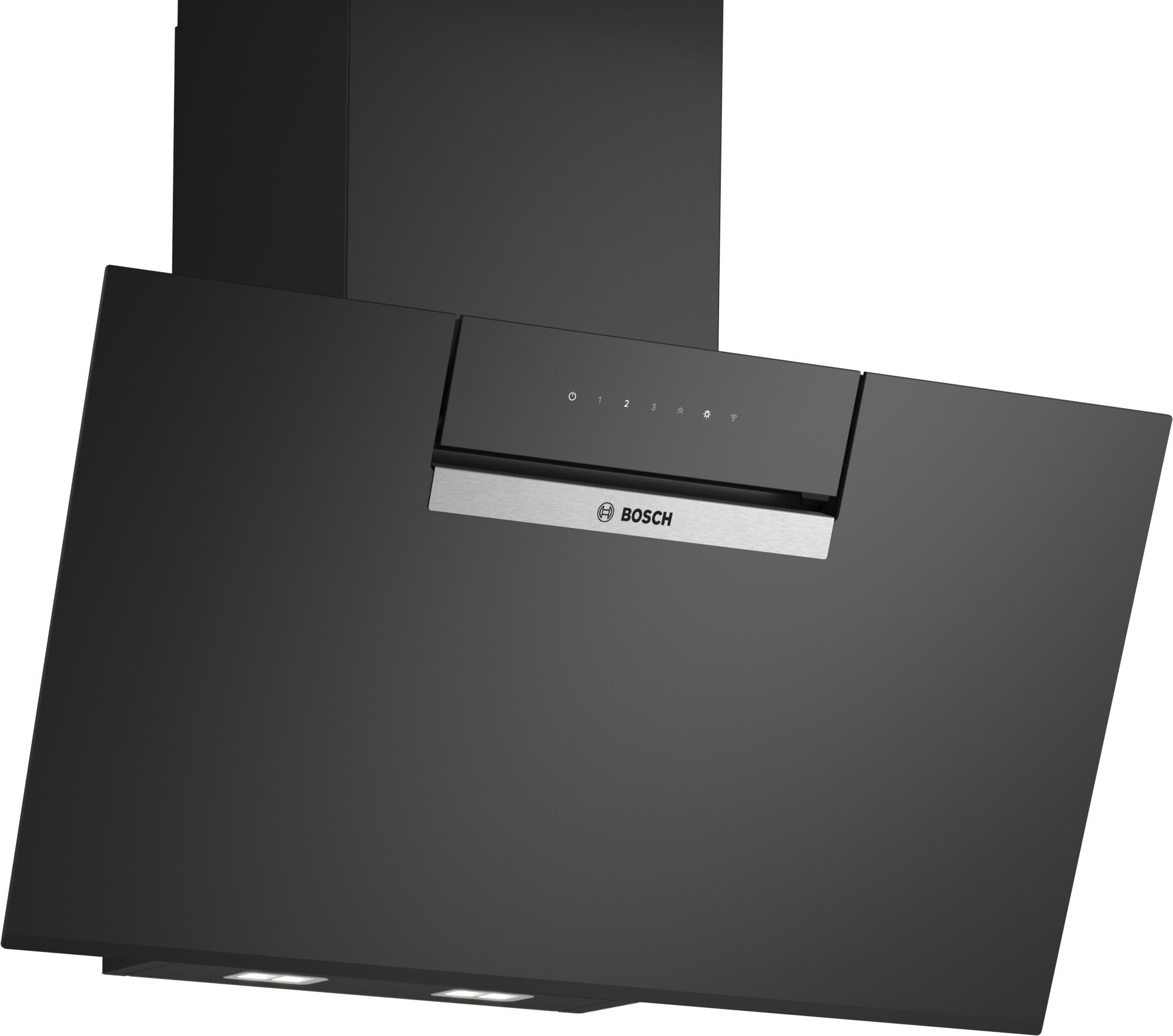 Bosch DWK87FN60, Smarte Dunstabzugshaube, 80 cm, Klarglas, schwarz