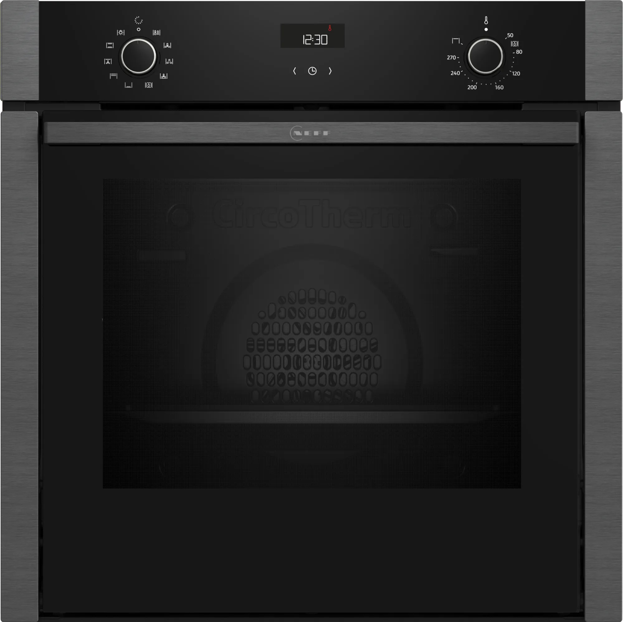 Neff B3ACE2AG3 N50 A+ Einbaubackofen, 59,4 cm breit, 71 L, 7 Heizarten, Drehwähler, Grillfunktion, Kindersicherung, Hide Tür, Graphite-Grey