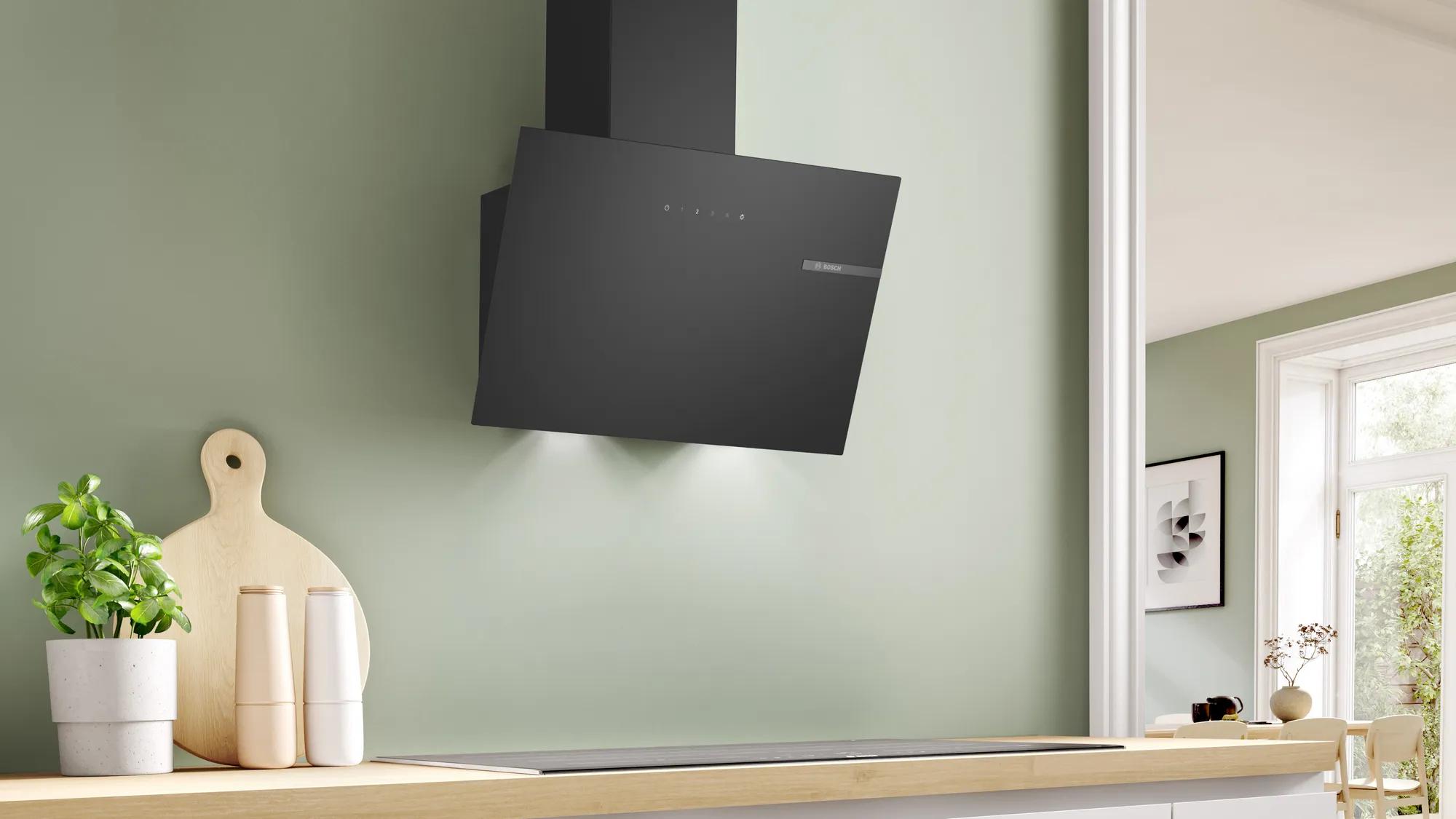Bosch DWK65DK6K Serie 2  Dunstabzugshaube Wandmontiert Schwarz 430 m³/h