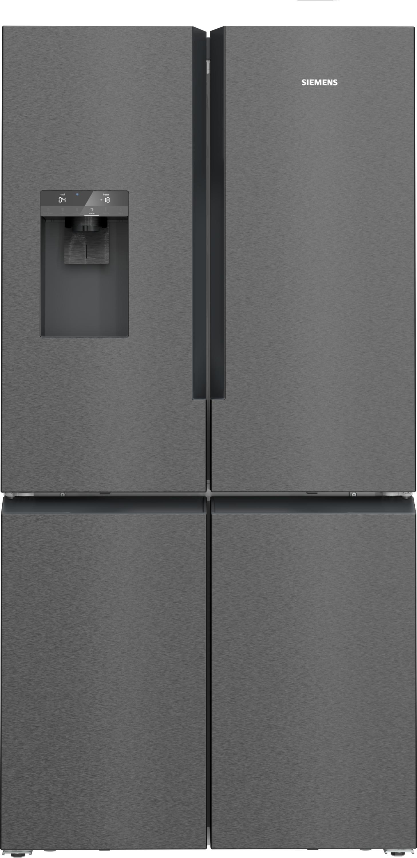 Siemens KF96DPXEA iQ700, Kühl-Gefrier-Kombination, mehrtürig, 183 x 90.5 cm, Gebürsteter schwarzer Stahl AntiFingerprint, Total noFrost