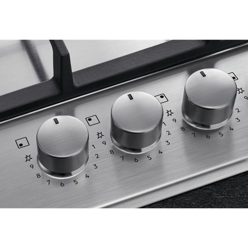 AEG HGB64420SM Gaskochfeld Autark 60 cm Silber 4 Brenner Edelstahl