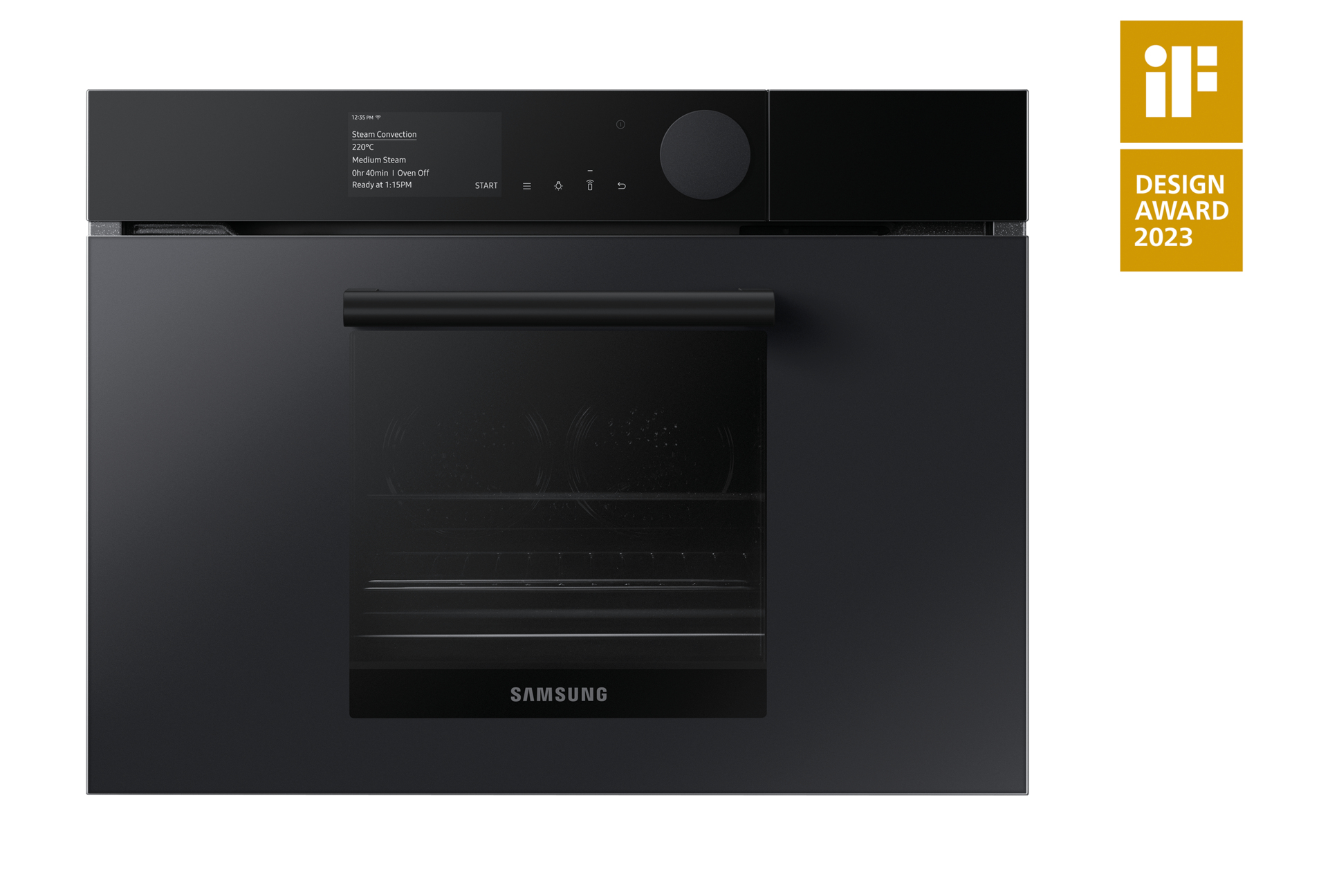 Samsung NQ50T9939BD Infinite Line Kompakt-Dampfbackofen Graphitgrau matt