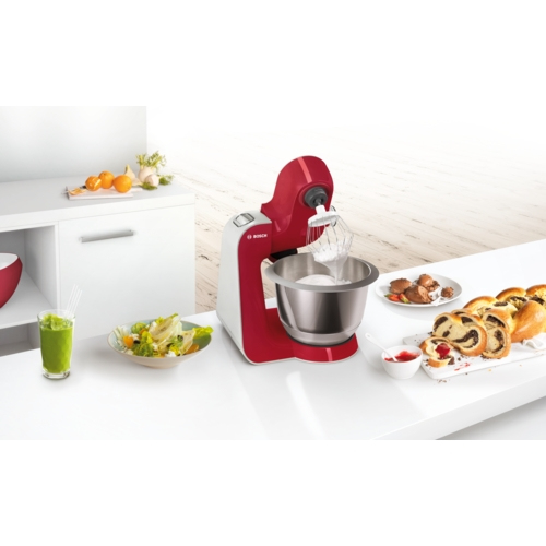 Bosch MUM58720 Küchenmaschine CreationLine, 1000 W, 3,9 l Edelstahl-Rührschüssel, 3D Rührsystem, 7 S