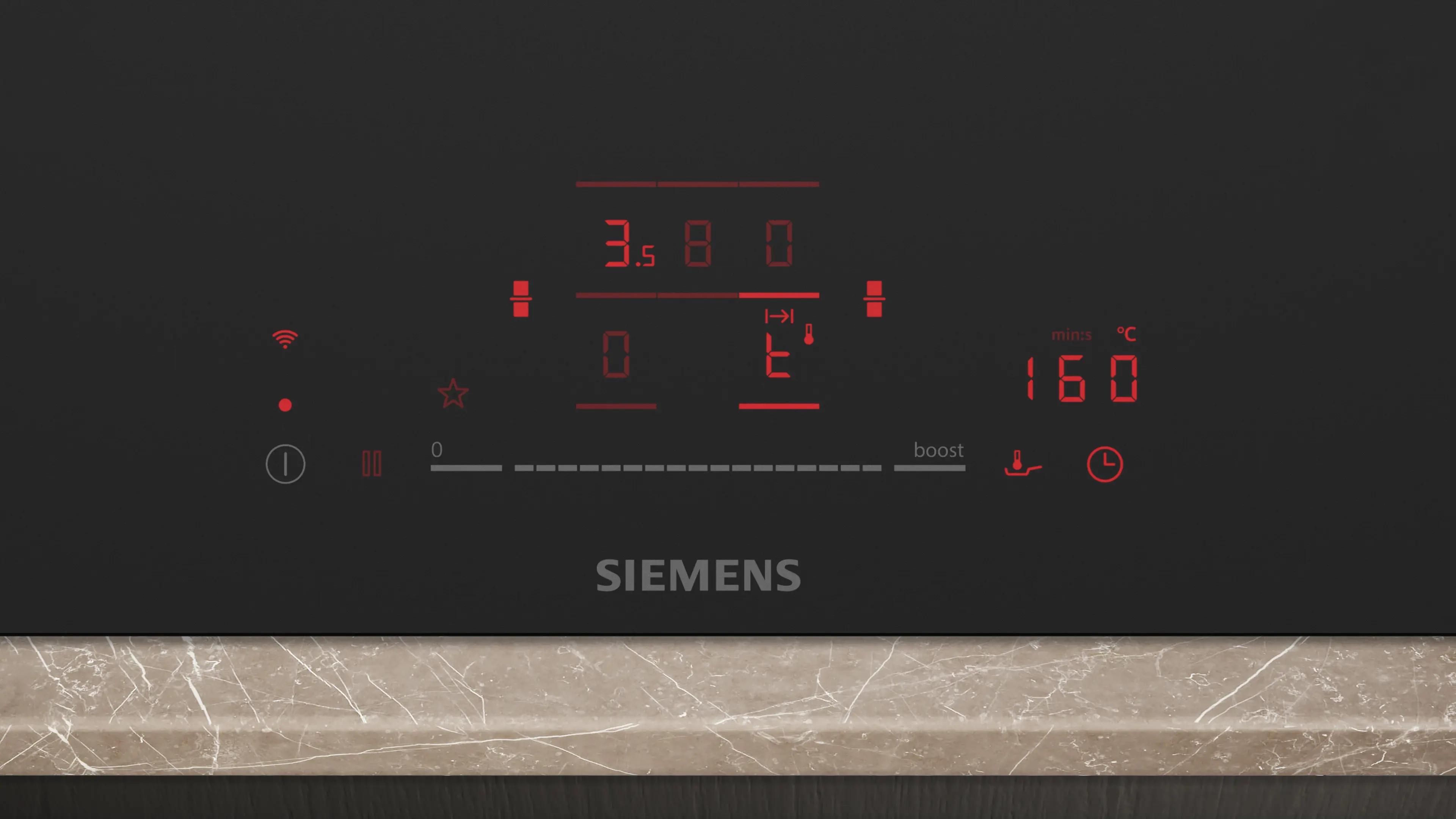 Siemens ED81AHQ26E iQ500 Autarkes Induktionskochfeldabzug, 80,2 cm breit, Kombi-Induktion, touchSlider, Rahmenlos, Mattedition