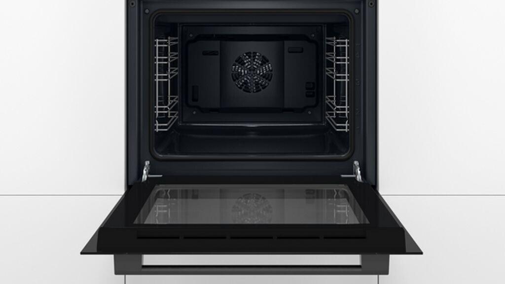 Bosch HBF010BA1 Serie 2 Einbaubackofen 60cm Schwarz 3D-Heißluft 5 Beheizungsarten Schnellaufheizung