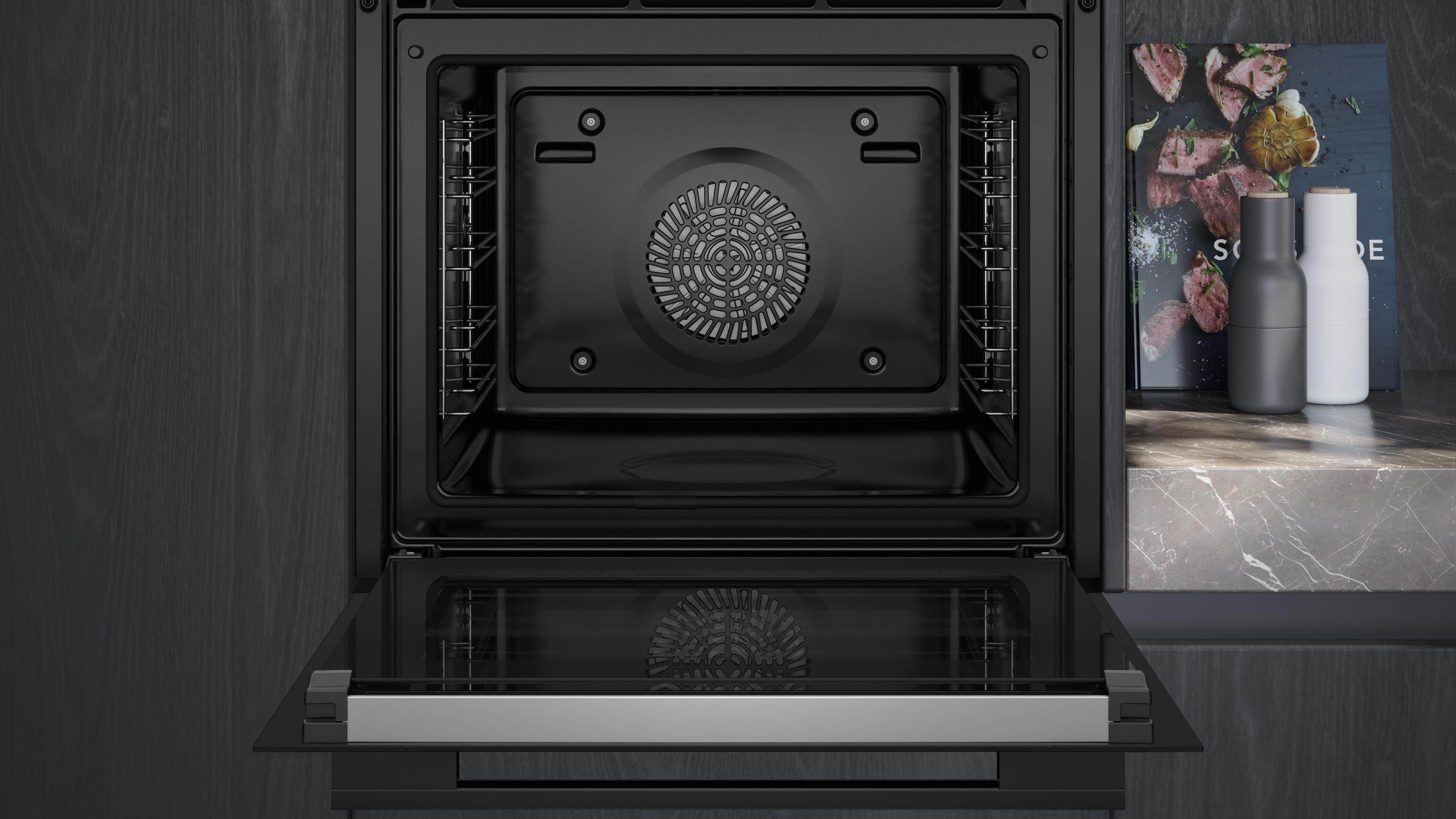 Siemens HB778G3B1 Einbau-Backofen iQ700, Integrierbarer Backofen 60 x 60cm, HomeConnect, cookControl Pro, TFT-Display, 4D-Heißluft, Schwarz