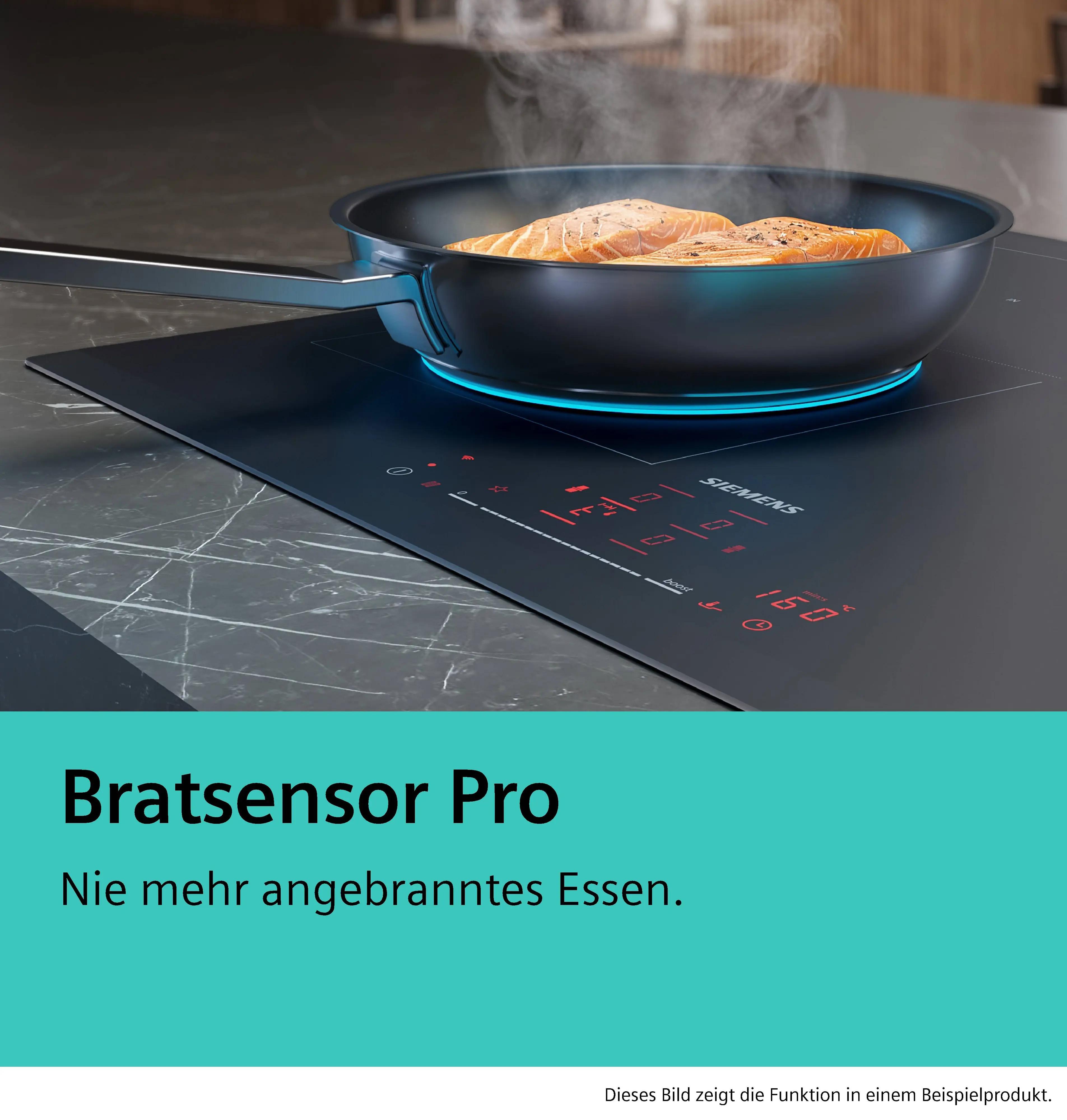 Siemens ED81AHQ26E iQ500 Autarkes Induktionskochfeldabzug, 80,2 cm breit, Kombi-Induktion, touchSlider, Rahmenlos, Mattedition