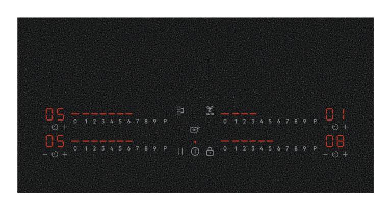 AEG TII84B10FZ Autarkes Induktionskochfeld SaphirMatt, 81 cm breit, Schutz vor Kratzern, Hob²Hood-Funktion, Kindersicherung, SaphirMatt