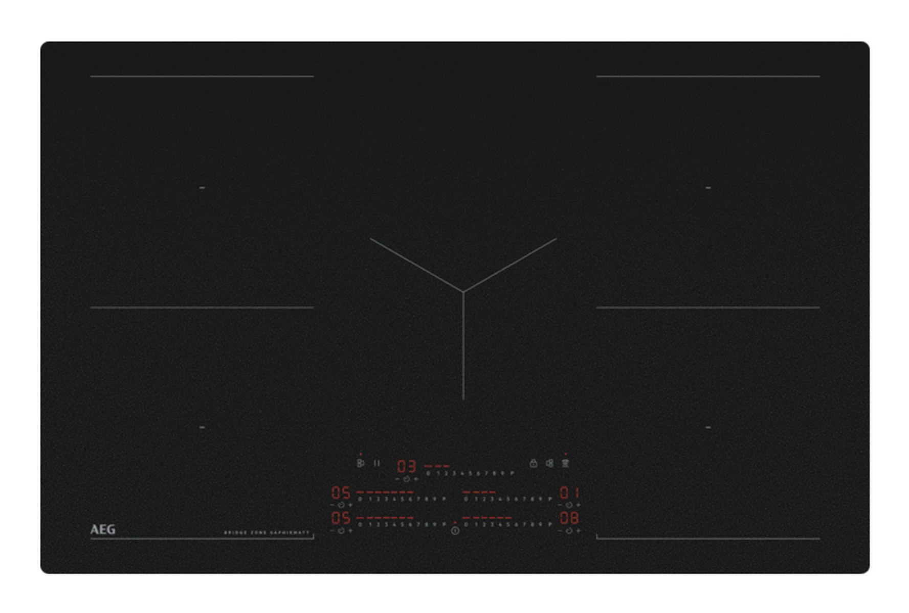 AEG TK85IM0FSZ Schwarz Integriert 83 cm Zonen-Induktionskochfeld 5 Zone(n)