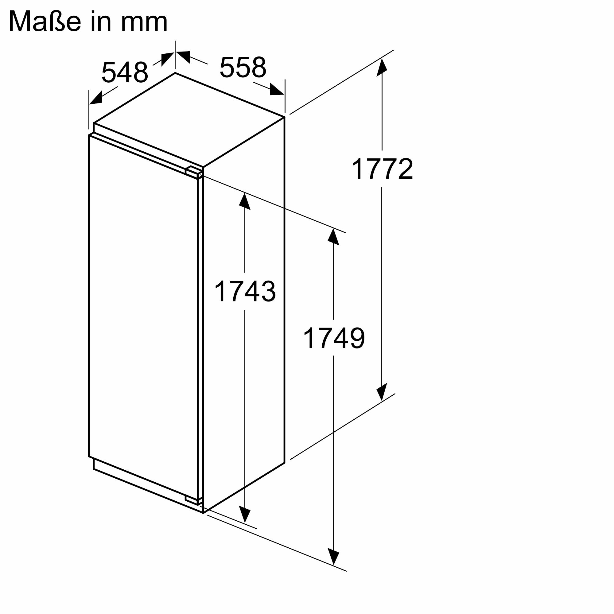 Siemens KI81RADD0 Einbaukühlschrank, Nischenhöhe 177,5 cm, Festtürtechnik, softClosing-Tür