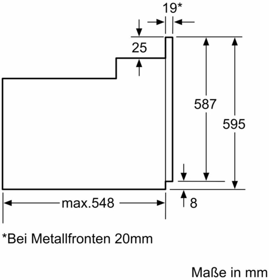 Bosch HBF010BA1 Serie 2 Einbaubackofen 60cm Schwarz 3D-Heißluft 5 Beheizungsarten Schnellaufheizung