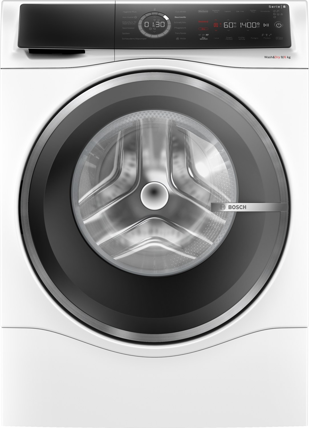 Bosch Serie 8 WNC244070 Waschtrockner Freistehend Frontlader Weiß D
