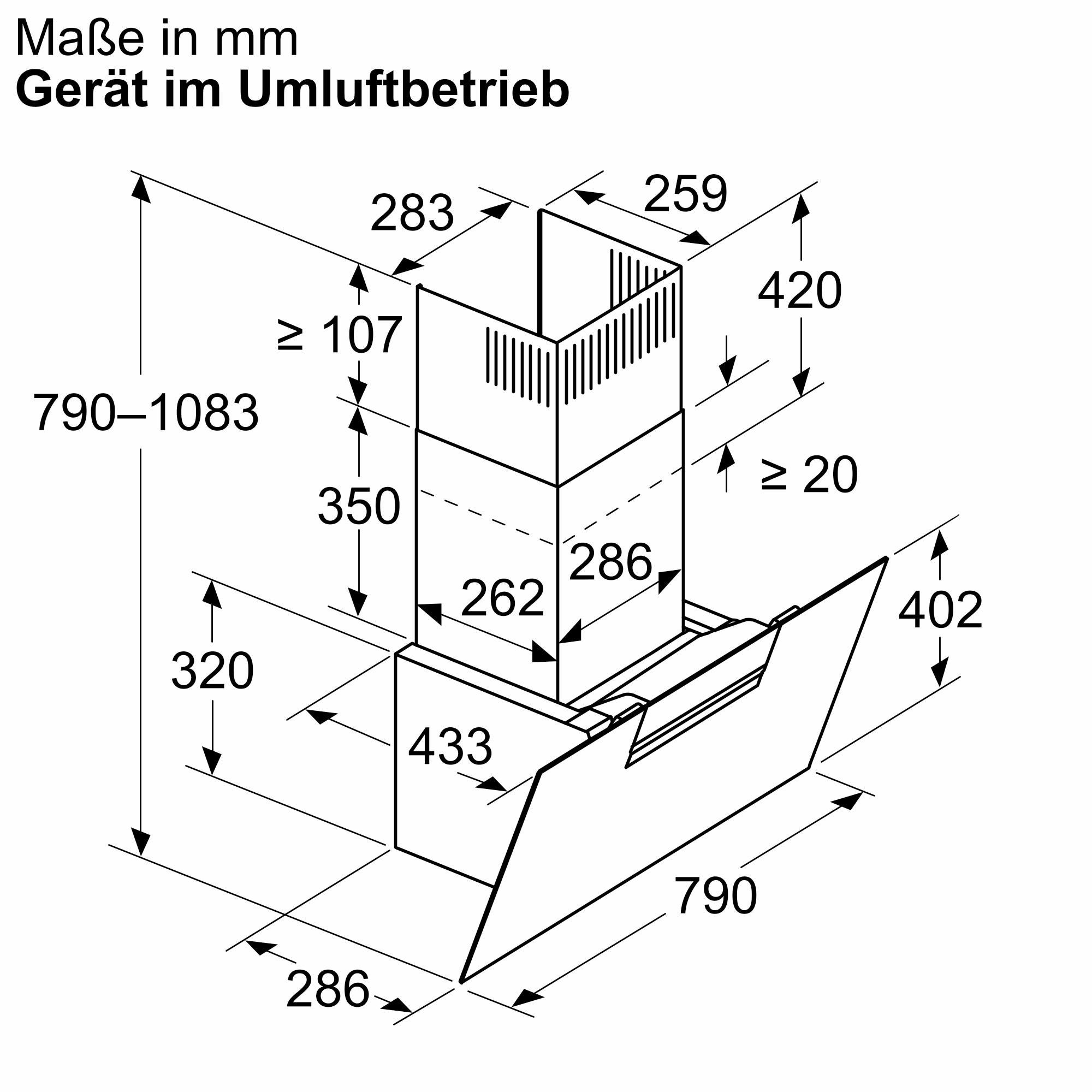 Bosch DWK87FN60, Smarte Dunstabzugshaube, 80 cm, Klarglas, schwarz