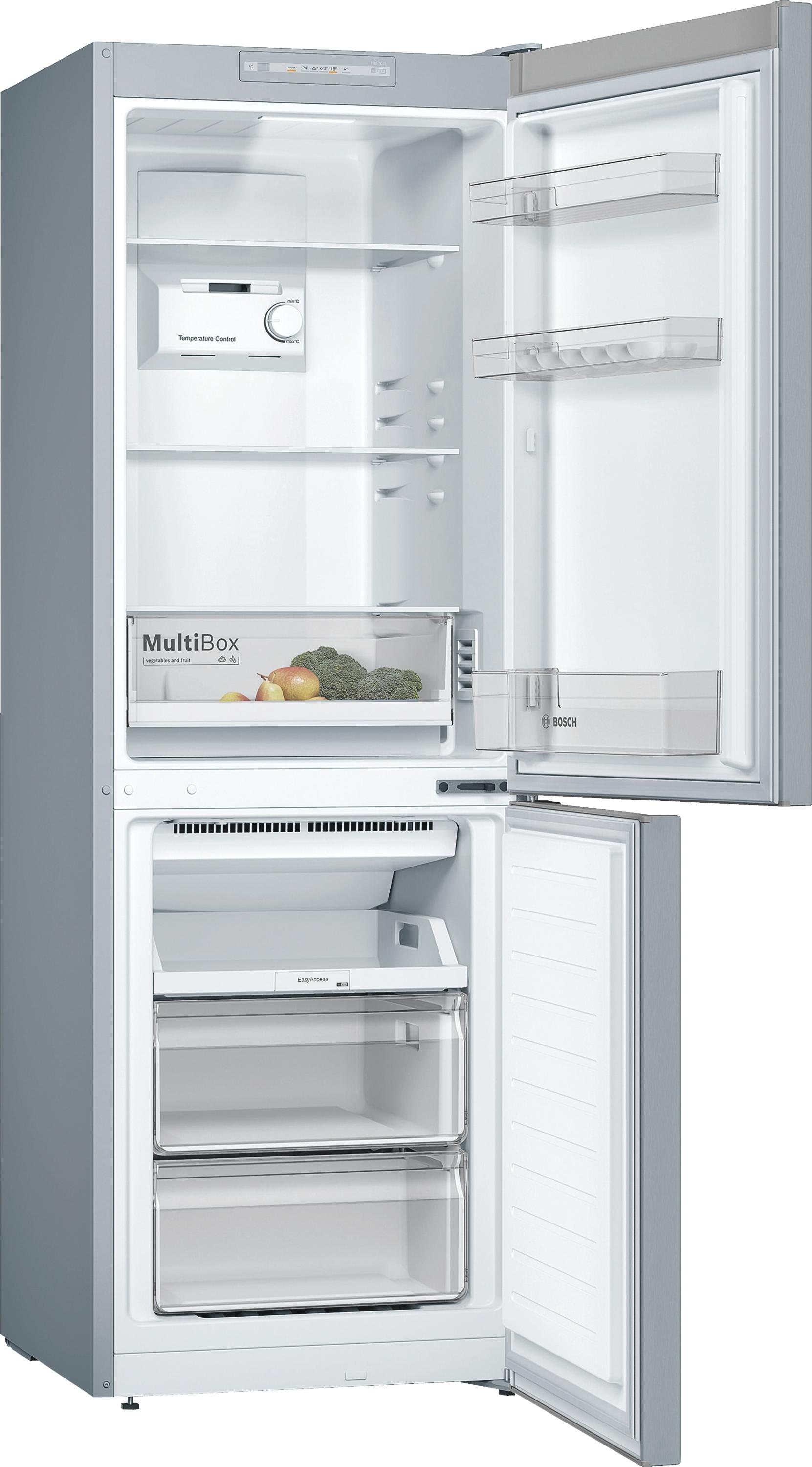 Bosch Serie 2 KGN33NLEB Kühl- und Gefrierkombination Freistehend 282 l E Edelstahl