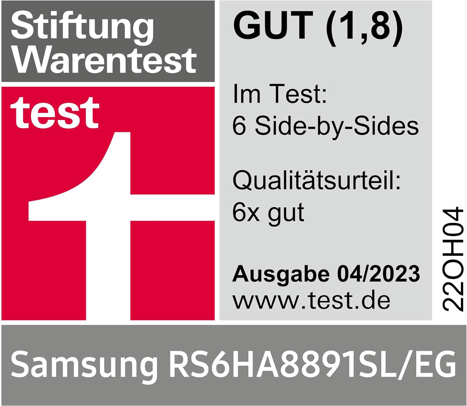 Samsung RS6HA8891SL Side by Side Kühlschrank silber EEK: E