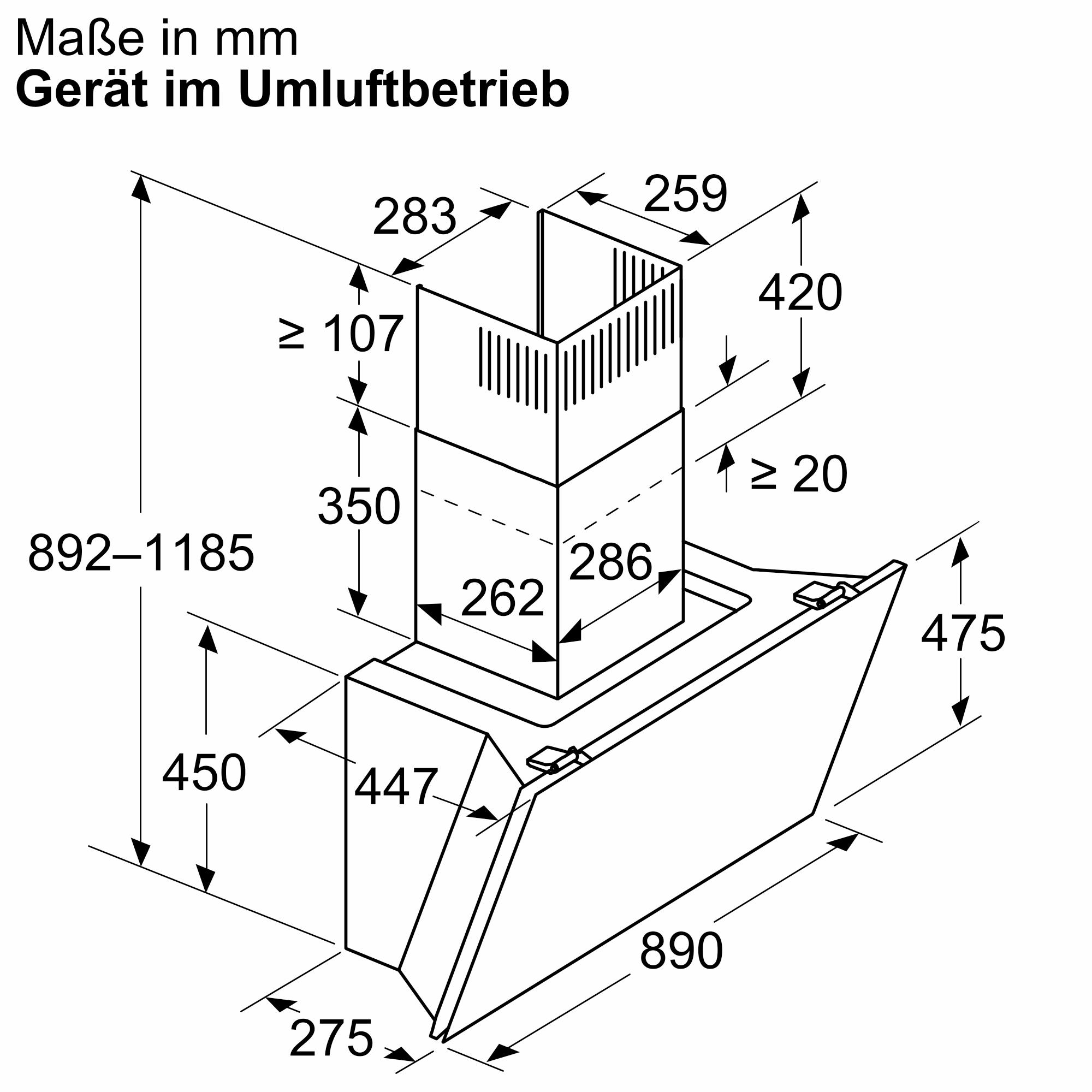 NEFF D98IPT2S0, N90, Smarte Wandesse, Dunstabzugshaube zur Wandmontage, 90 cm breit, Efficient Drive, Automatischer Luftsensor, Kochfeldbasierte Haubensteuerung, Touch Control