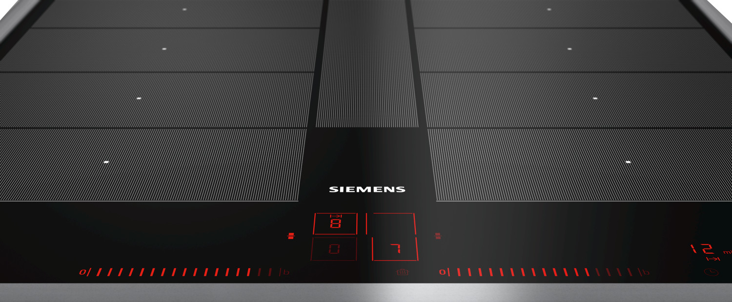 Siemens EX645LYC1E iQ700 Kochfeld  58,3cm  Induktion Edelstahl Rahmen schwarz