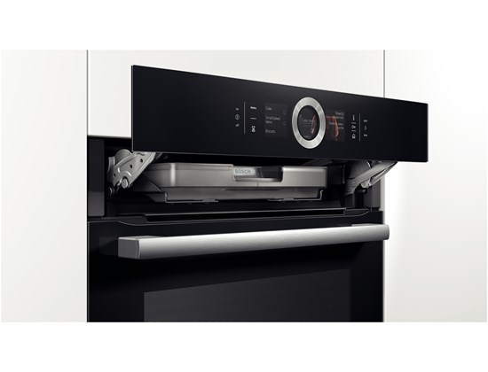 Bosch HSG636BB1 Serie 8 Backofen Elektro 4D Heißluft / Dampfbackofen, schwarz, A