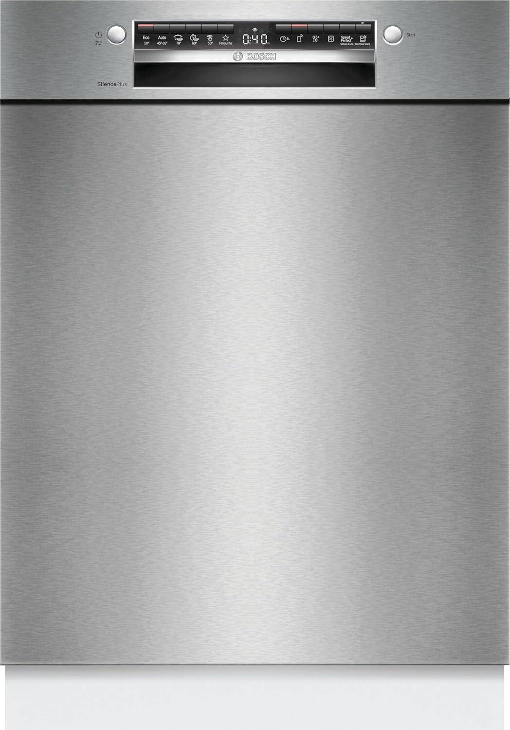 Bosch SMU4ECS28E Serie 4 Unterbau-Geschirrspüler, 60 cm breit, 14 Maßgedecke, AquaStop, Home Connect, Kindersicherung, SilenceDrive, Gebürsteter Stahl Bosch SMU4ECS28E Serie 4 Unterbau-Geschirrspüler, 60 cm breit, 14 Maßgedecke, AquaStop, Home Connect, Kindersicherung, SilenceDrive, Gebürsteter Stahl