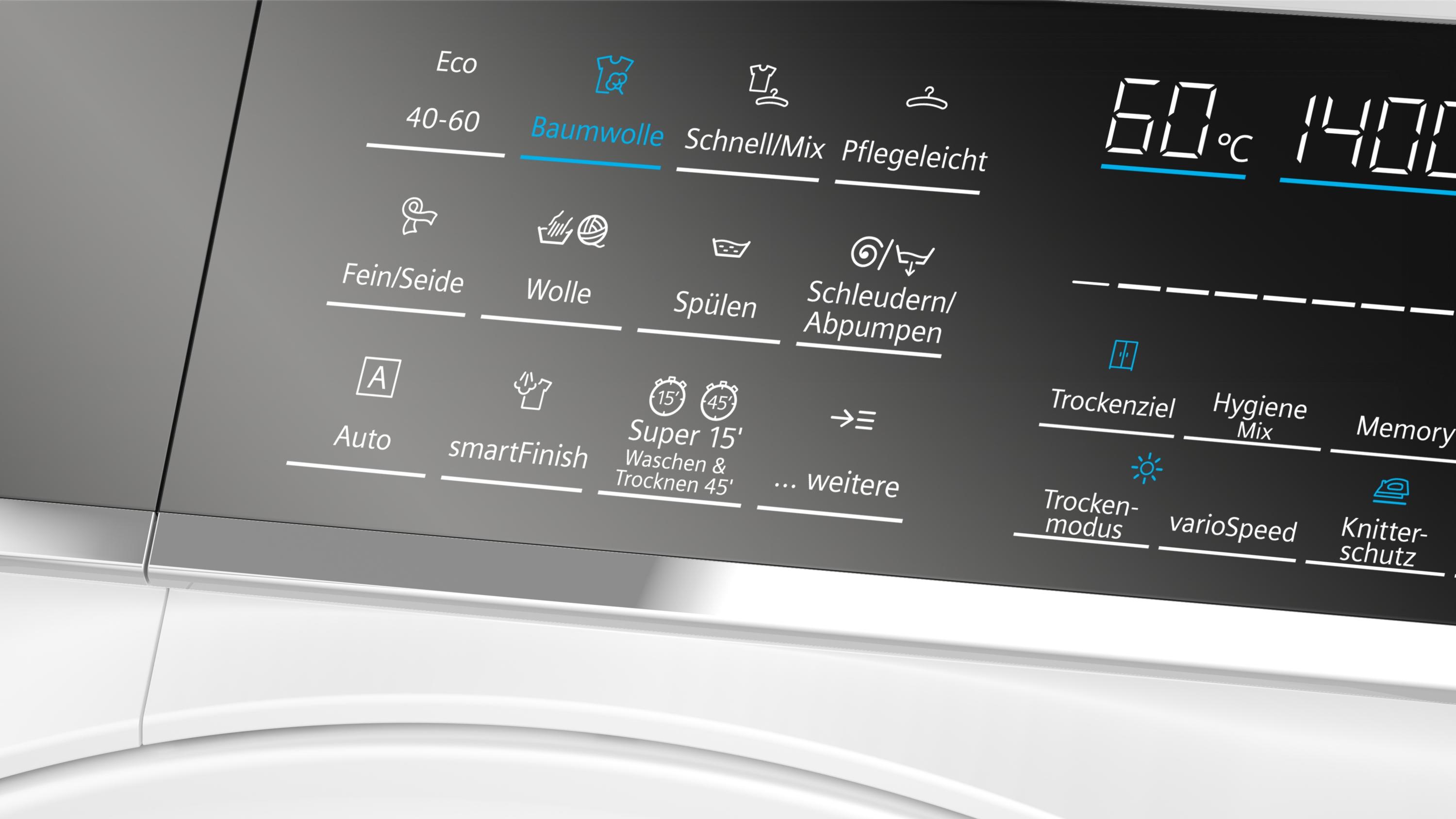 Siemens WN54C2A40 iQ700 Smarter Waschtrockner 10,5/6 kg, i-Dos, smartFinish, autoDry