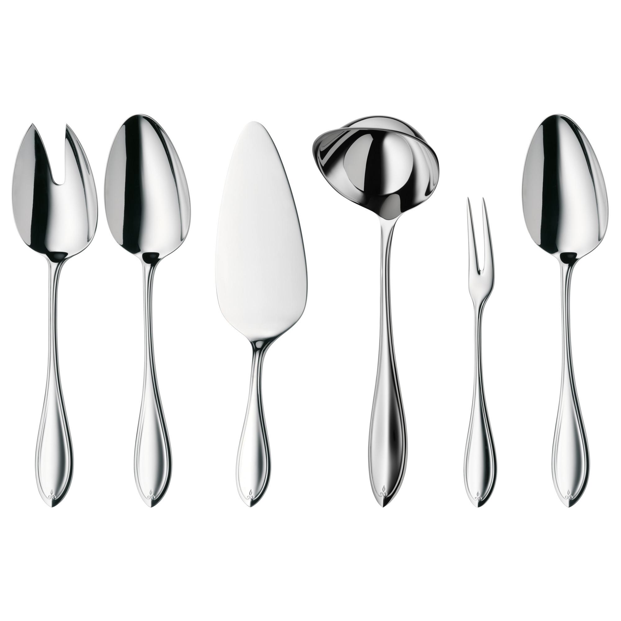 WMF Premiere Besteckset, 12 Personen, 66 teilig, 60 Teile mit Servierbesteck, Cromargan protect, Ede
