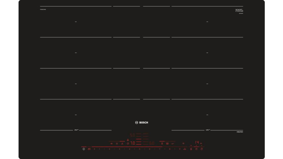 Bosch Serie 8 PXY801DW4E Kochfeld Schwarz Integriert Zonen-Induktionskochfeld 4 Zone(n)