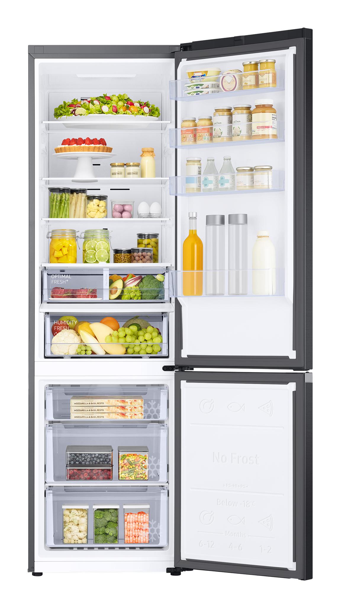 Samsung RB38C607AB1/EF, Kühl-/Gefrierkombination, 203cm, 387 ℓ, Premium Black Steel RB38C607AB1 Freistehend 387 l Schwarz