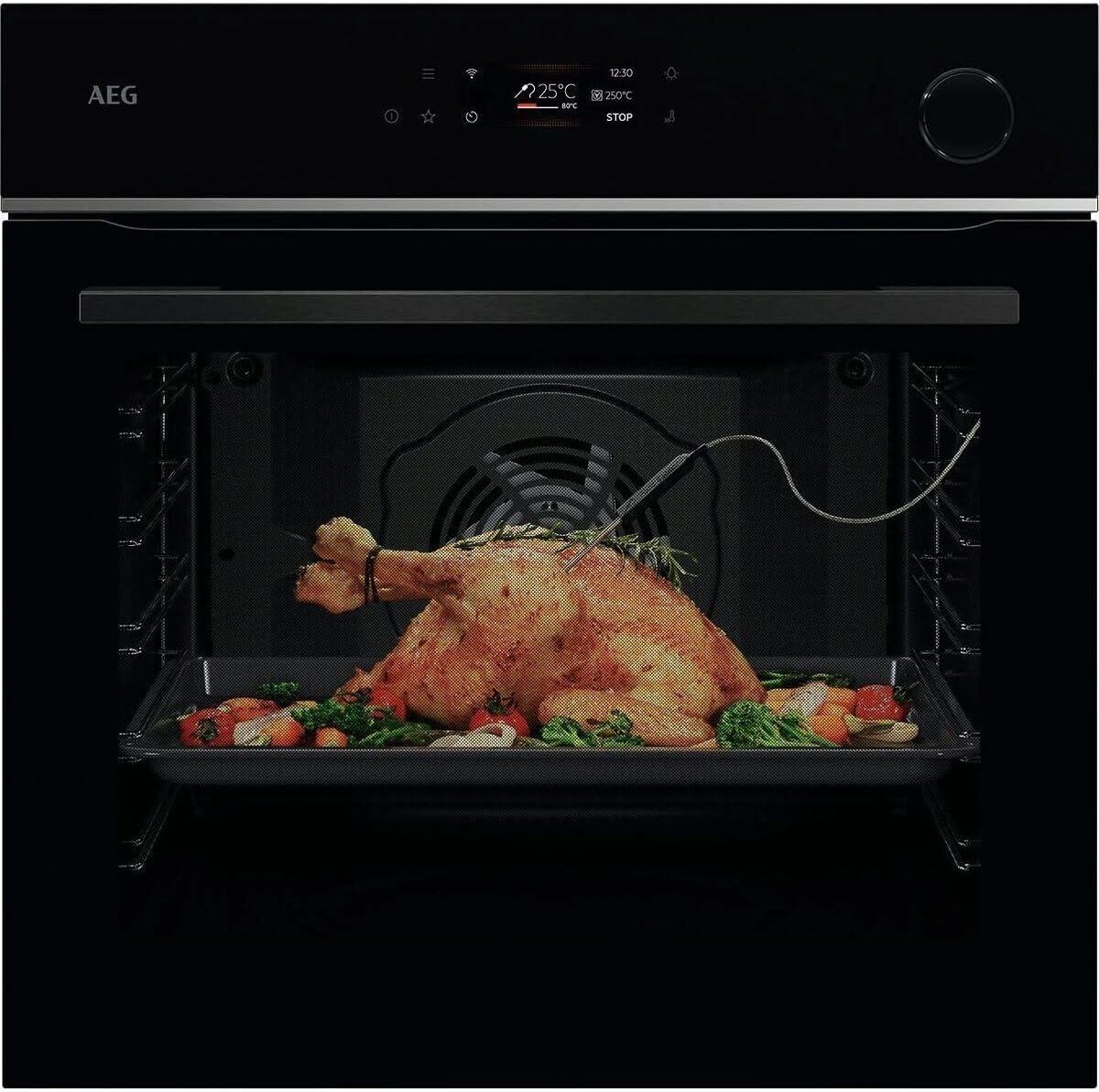 AEG TR7PB63ZSB Serie 7000 MealAssist Einbaubackofen SteamCrisp Pyrolyse 72 L