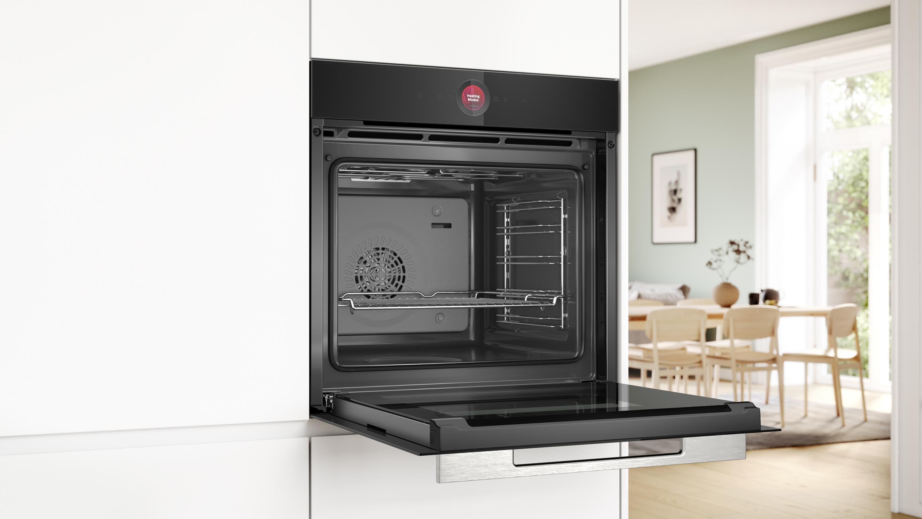 Bosch HBG7341B1 Serie 8 EEK: A+ Einbau-Backofen, 71l, Air Fry, Home Connect, schwarz