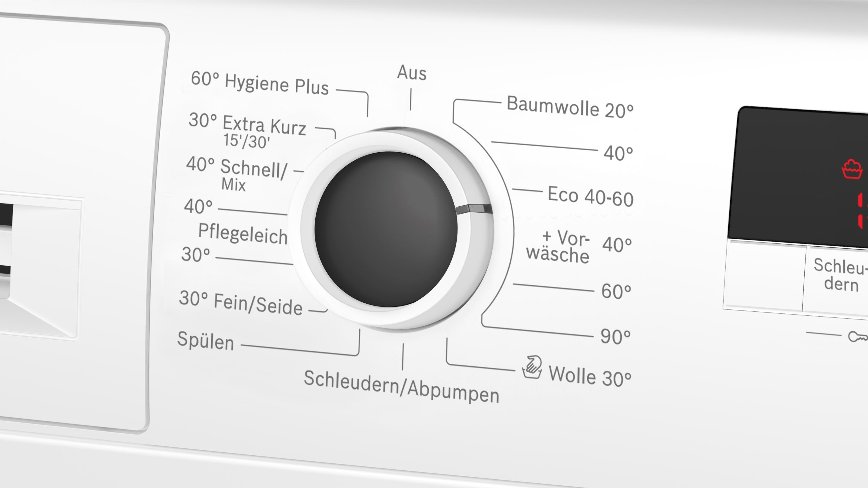 Bosch WGE02420 Serie 2 7kg Frontlader Waschmaschine, 60 cm breit, 1400 U/Min, Active Water Plus, Speed Perfect, Nachlegefunktion, Eco Silence Drive, weiß