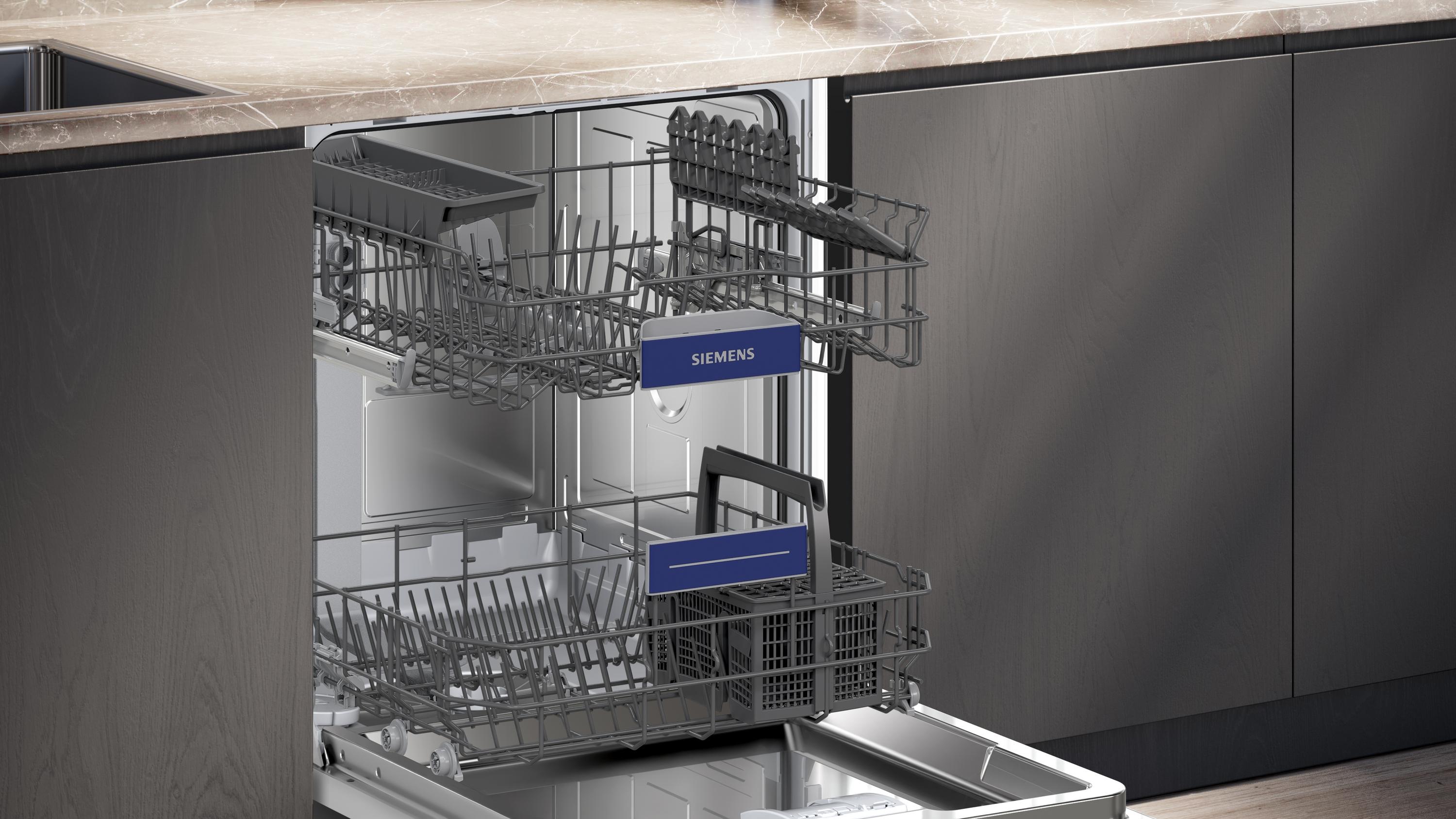 Siemens SN43ES04TE iQ300, Unterbau-Geschirrspüler, 60 cm, Gebürsteter Stahl