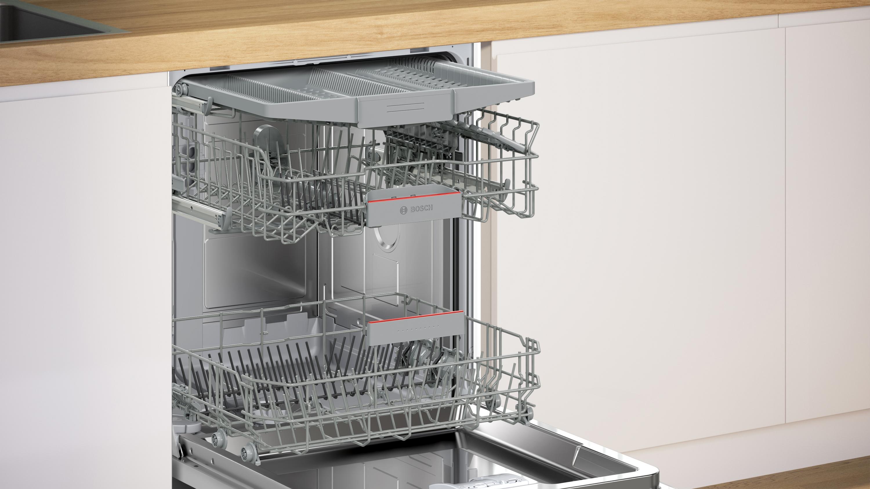 Bosch SMV4EVX08E Serie 4 Vollintegrierter Geschirrspüler, 60 cm breit, 14 Maßgedecke, Efficient Dry, VarioFlex-Körbe, Info Light, Aqua Stop, B