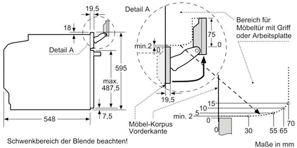 Bosch HSG7361B1 Serie 8 Einbau-Dampfbackofen, 60cm breit, 71 Liter, Air Fry, Dampf-Funktion Plus, Heißluft sanft, schwarz, A