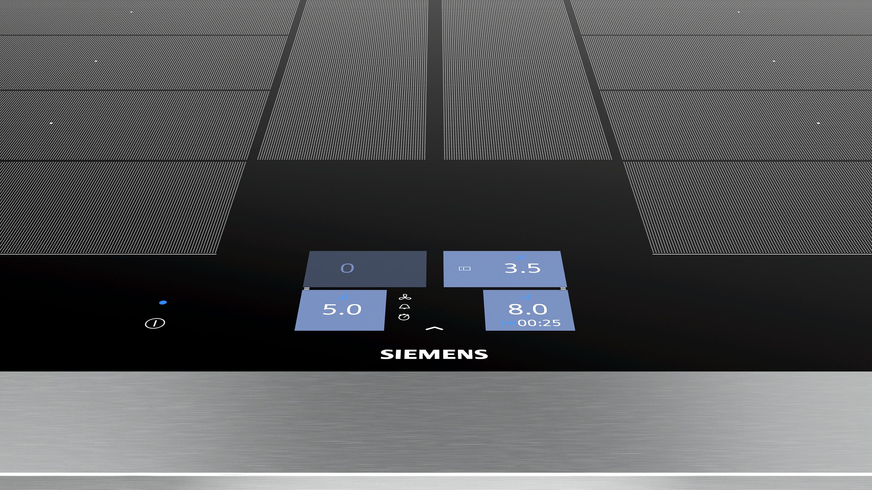 Siemens EX801KYW1E iQ700 Autarkes Induktionskochfeld, Glaskeramik, 80 cm breit, varioInduktion Plus, powerMove Plus, schwarz