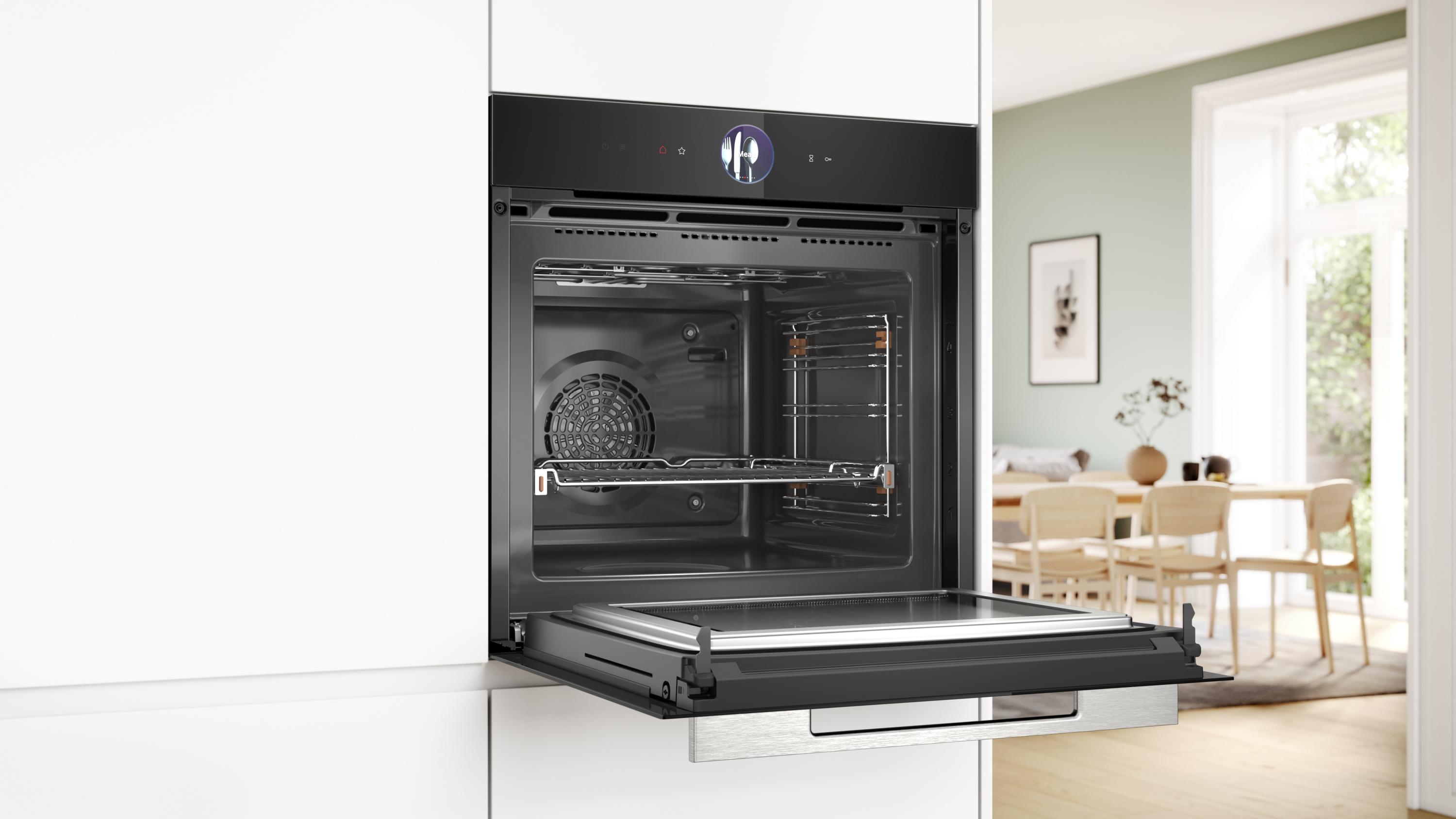 Bosch HMG776NB1 Serie 8, Einbau-Backofen mit Mikrowellenfunktion, 60 x 60 cm, Schwarz