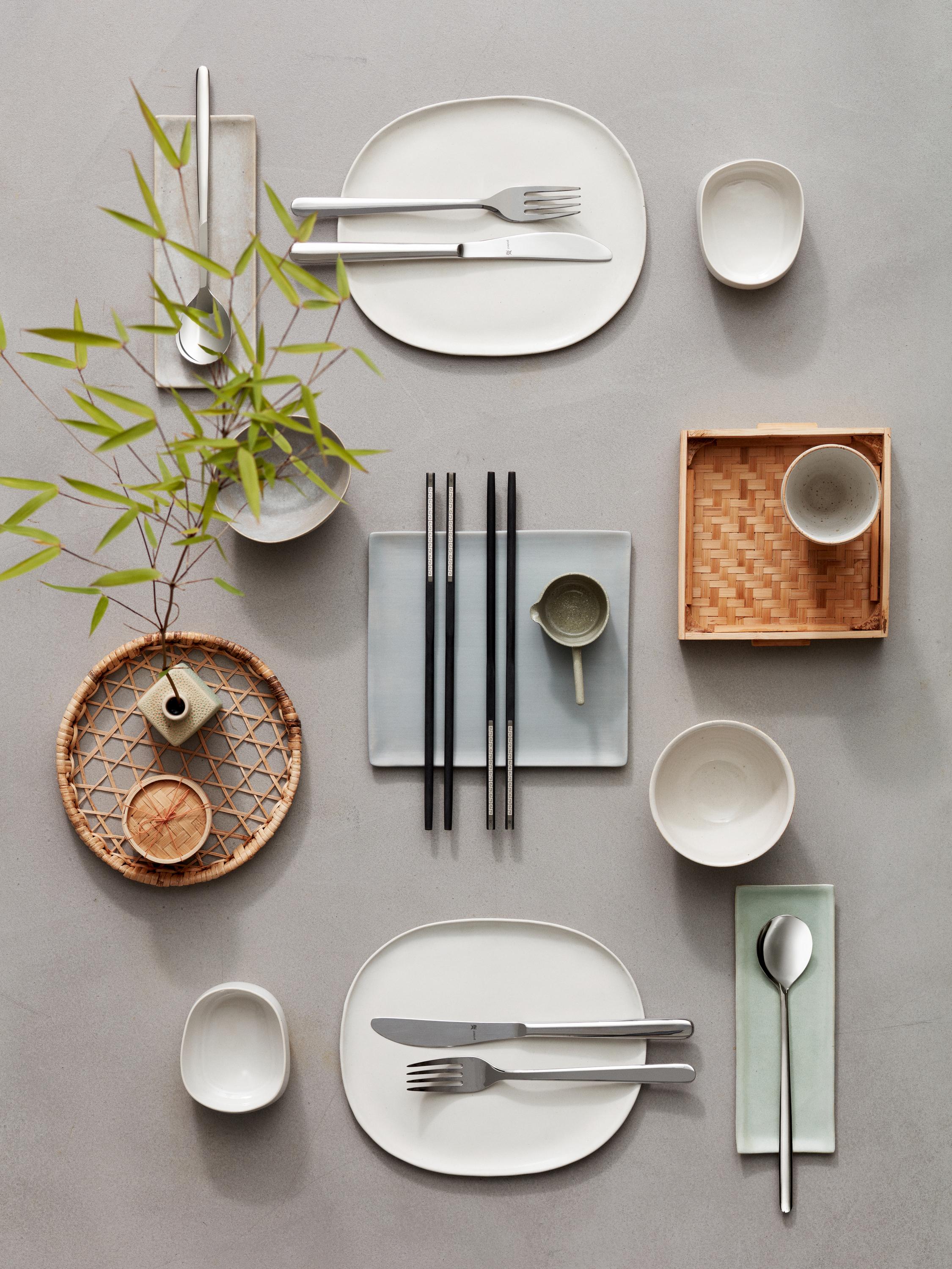 WMF Kult Plus Edelstahl Besteck Set 6 Personen, Essbesteck Set 30 teilig, Cromargan protect