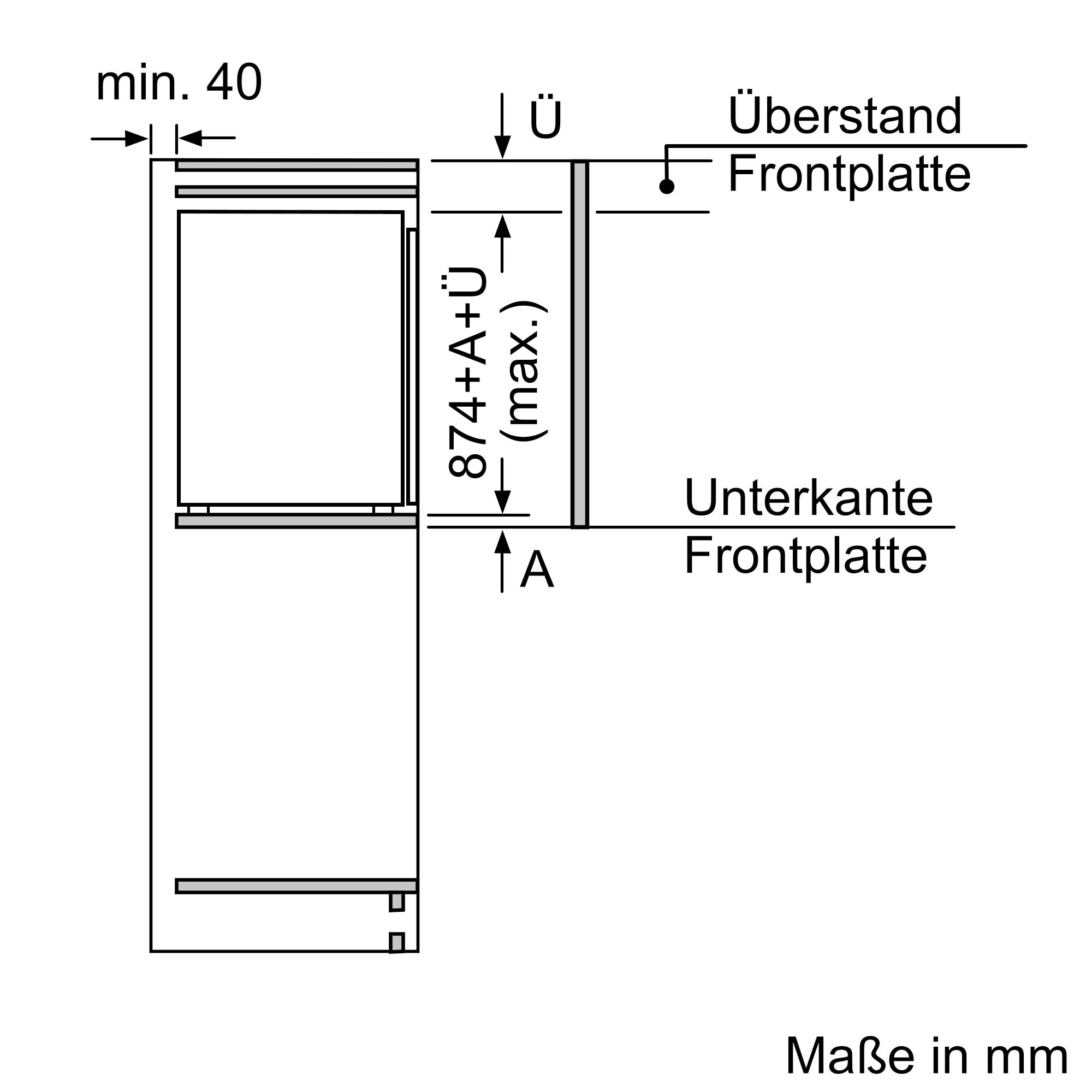 Siemens GI21VADD0 iQ500 Einbau Gefrierschrank, Nischenhöhe: 88cm, 95l, Flachscharnier, lowFrost, freshSense
