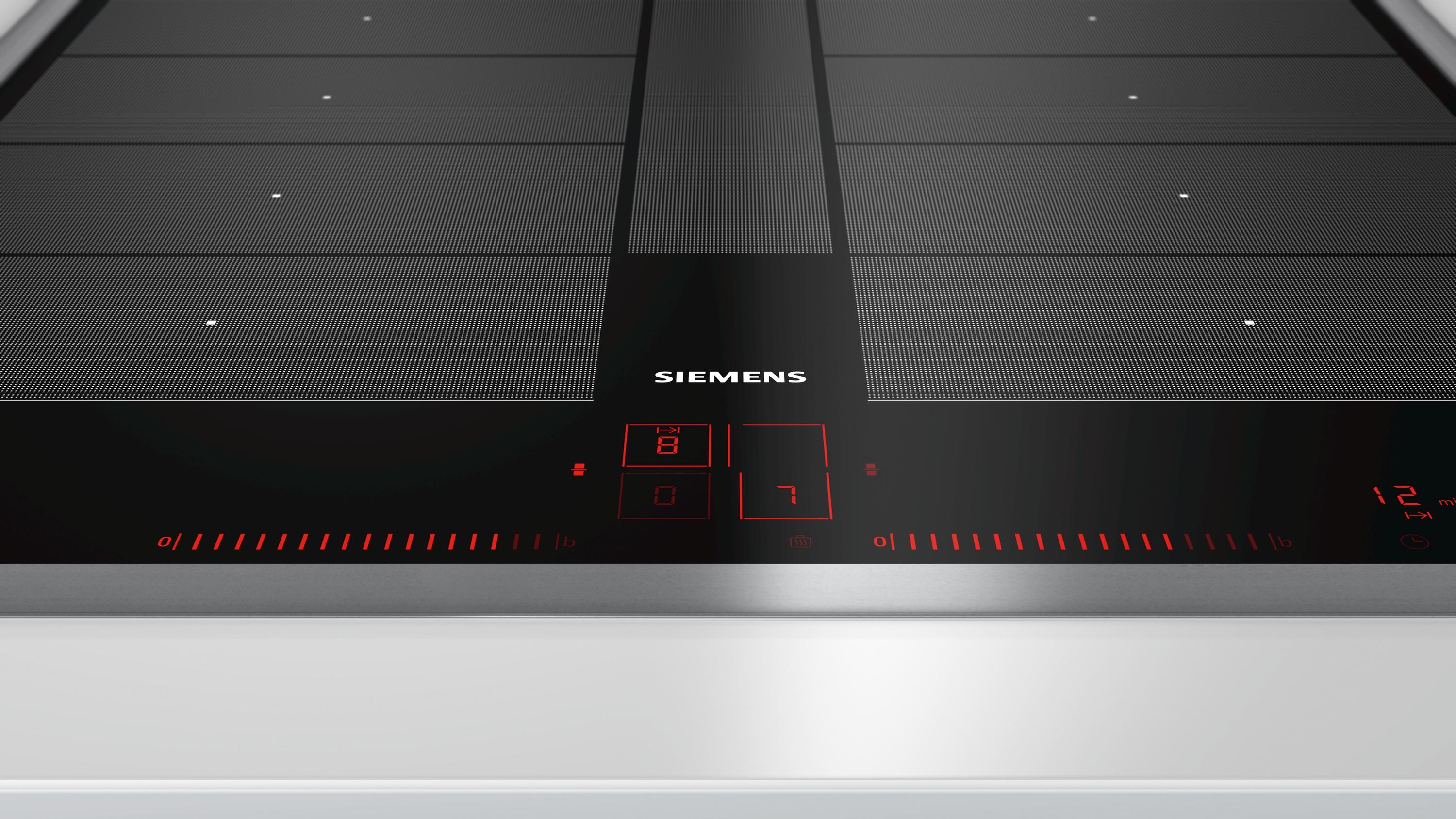 Siemens EX645LYC1E iQ700 Kochfeld  58,3cm  Induktion Edelstahl Rahmen schwarz