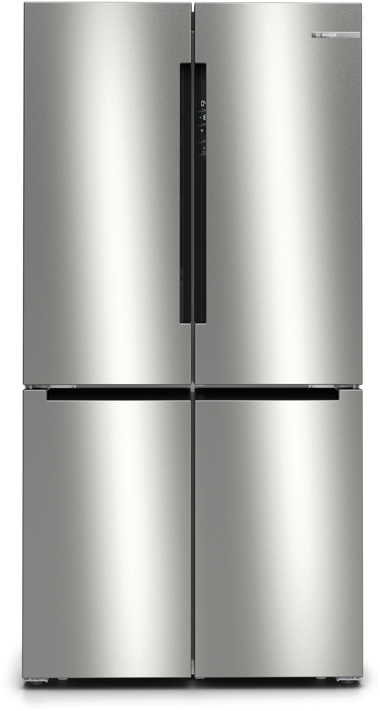 Bosch KFN96VPEA Stand Kühl-Gefrierkombination, 605 L, 91 cm breit, NoFrost, LED-Beleuchtung, SuperKühlen, VitaFresh, Edelstahl-Look