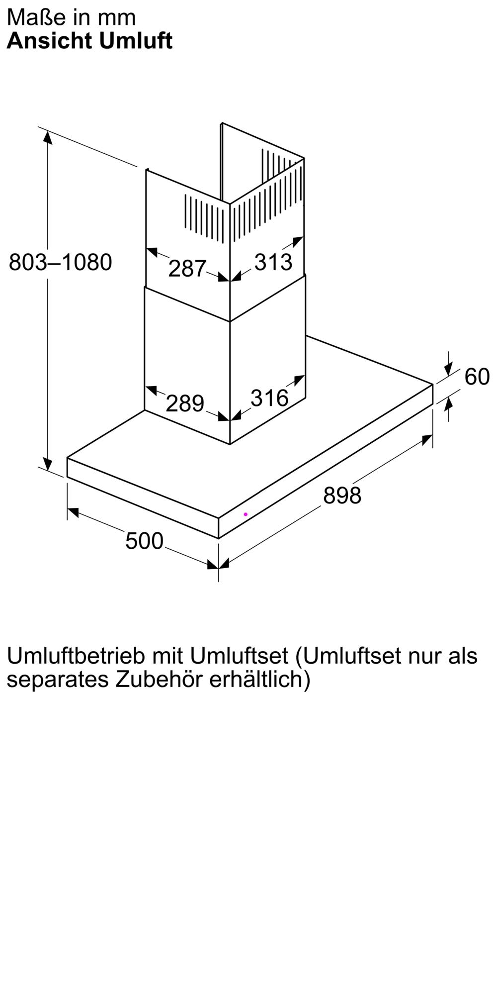 Bosch DWB95CC30 Serie 4, Wandesse, 90 cm, Metall-Optik