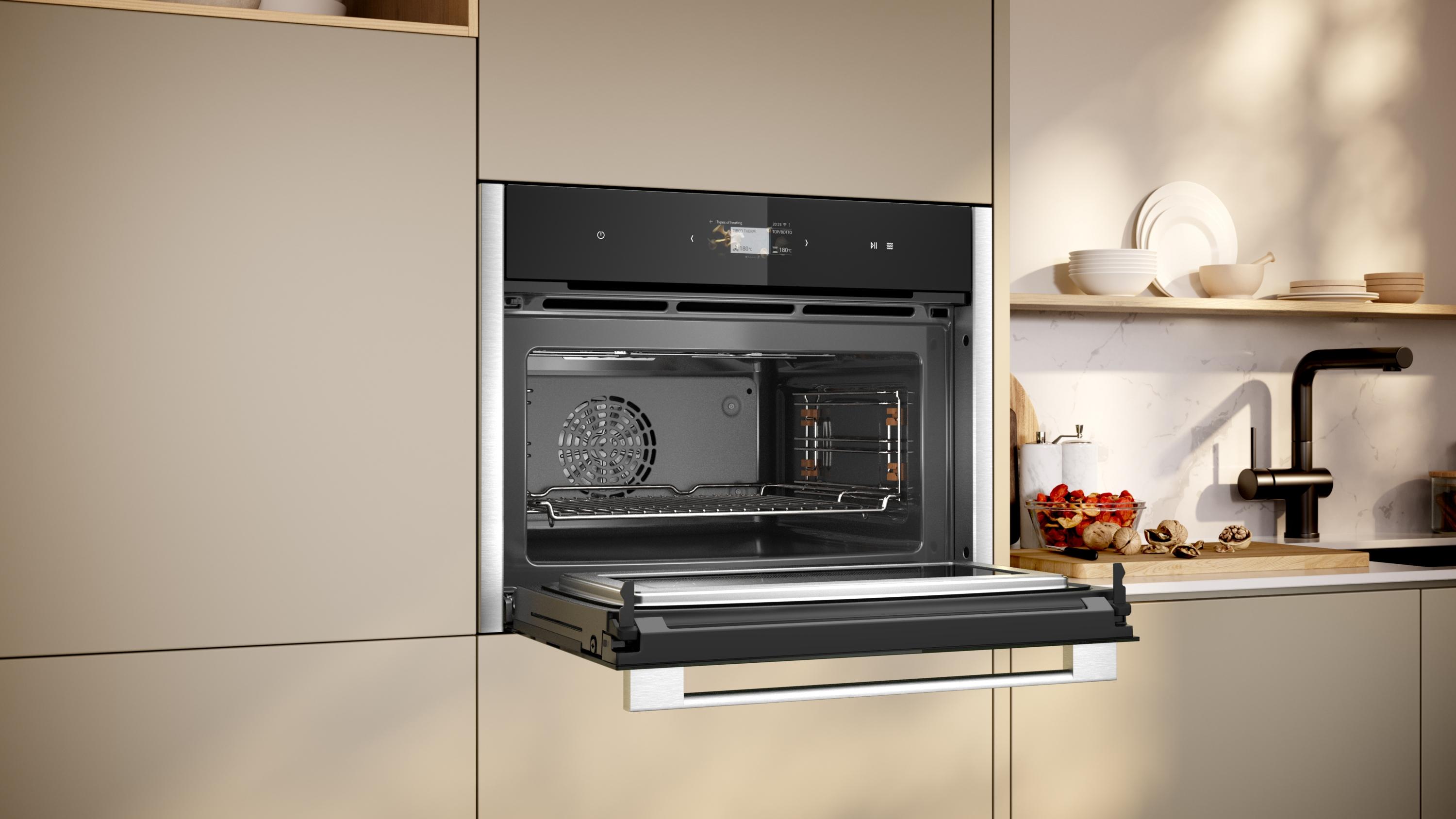 Neff C24MS31N0 N 90, Kompaktbackofen mit Mikrowelle, 60 x 45 cm, Edelstahl