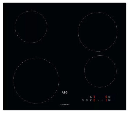 AEG IBE6420SCB Autarkes Induktionskochfeld, 59 cm breit, Topferkennung, Kindersicherung, Power-Funktion, Rahmenlos