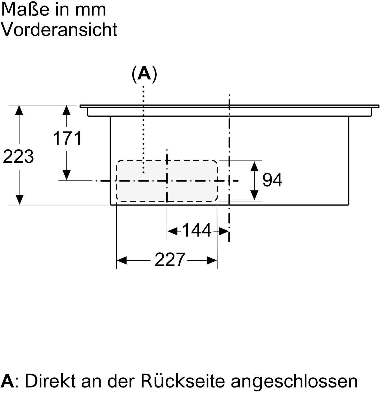 Neff T47TD7BN2, Kochfeld mit Dunstabzug (Induktion) Schwarz, B