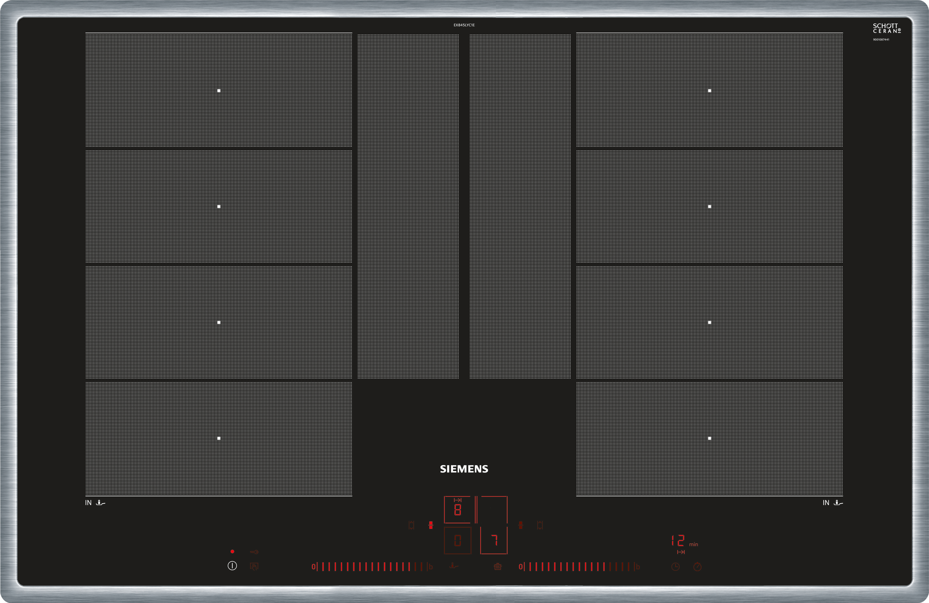 Siemens EX845LYC1E iQ700 Kochfeld Elektro / Glaskeramik / 79,5 cm / Power Boost