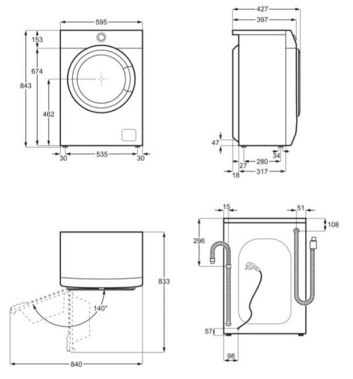 AEG LSR6FA70268 6000 ProSense SlimDesign 6 kg Frontlader Waschmaschine, 59,5 cm breit, 1200U/Min, ProSense, Schontrommel, Startzeitvorwahl, Anti-Allergie mit Dampf, weiß